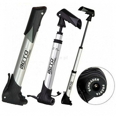 Аксессуар Beto Насос ручной Beto CAH-107 ( 80 PSI, ниппеля: Presta, Schrader), алюминий