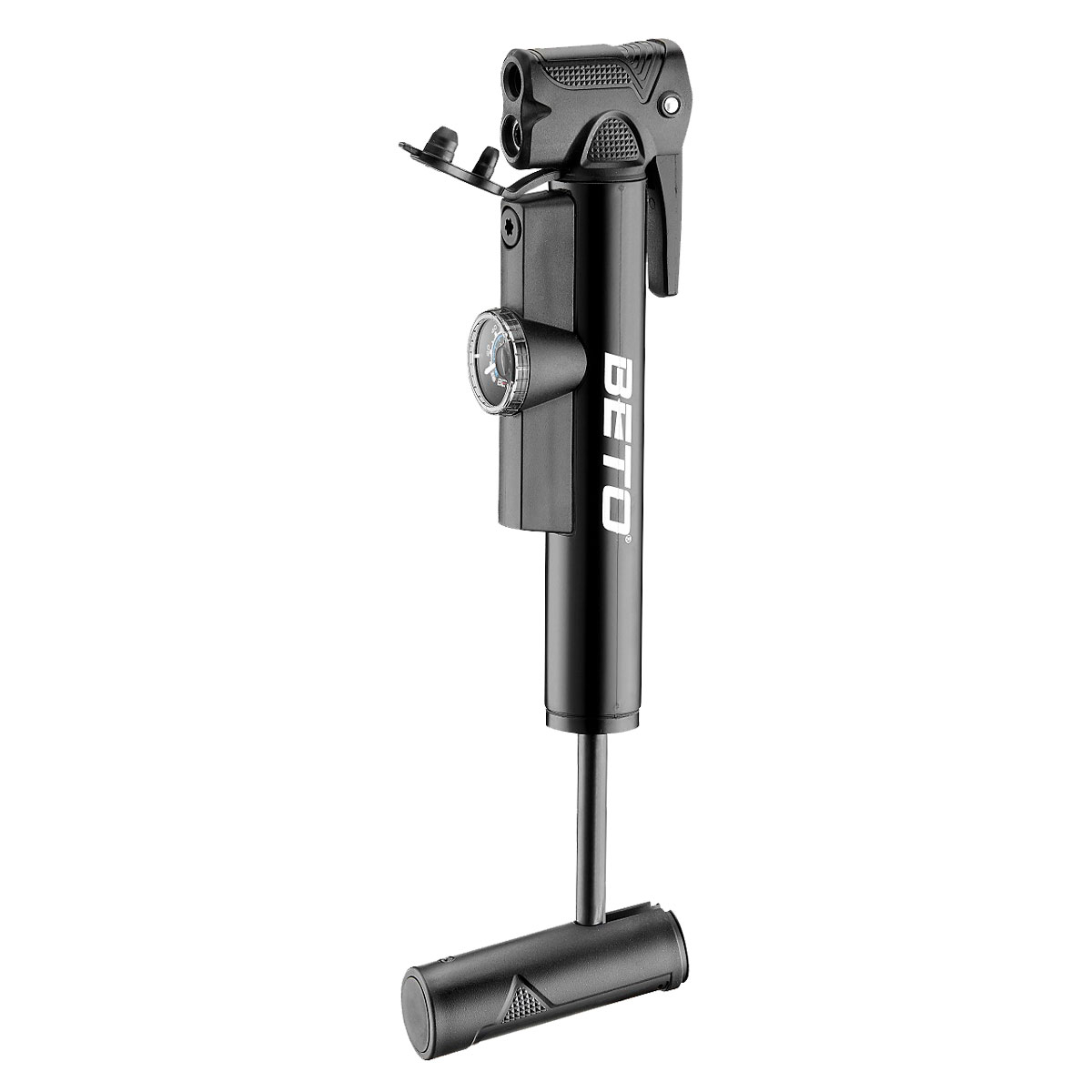 Аксессуар Beto Насос ручной Beto CLD-039PG с манометром ( 80 PSI, ниппеля: Presta, Schrader), пластик
