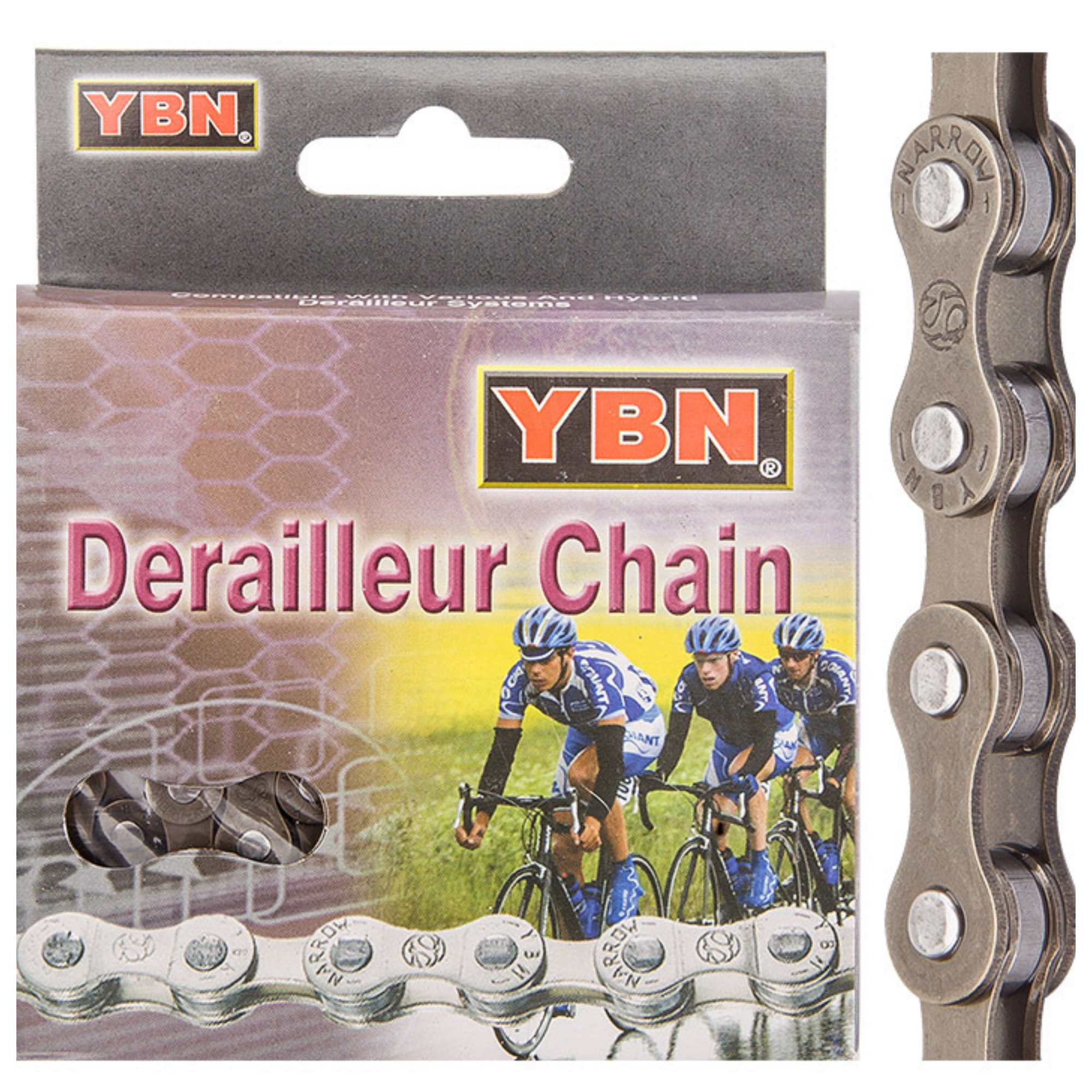 Запчасть YBN Цепь YBN S20 1/2x3/32 для 5-7 скор. , 116 звеньев