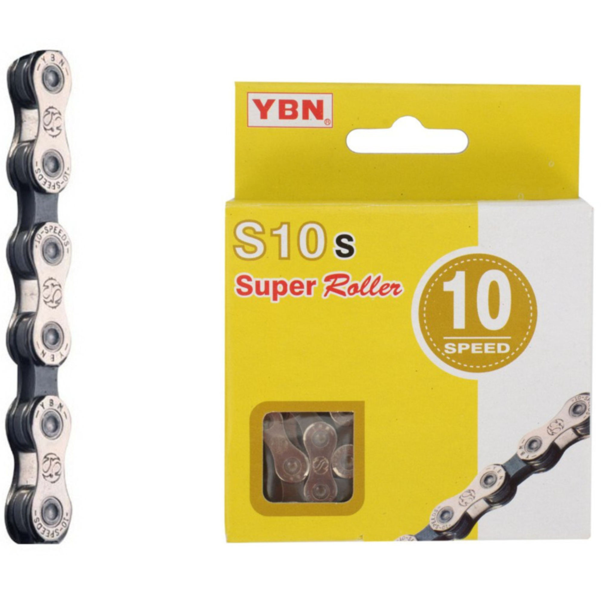 Запчасть YBN Цепь YBN S10-S 1/2х11/128 для 10 скор. кассет (116 зв.) с замком