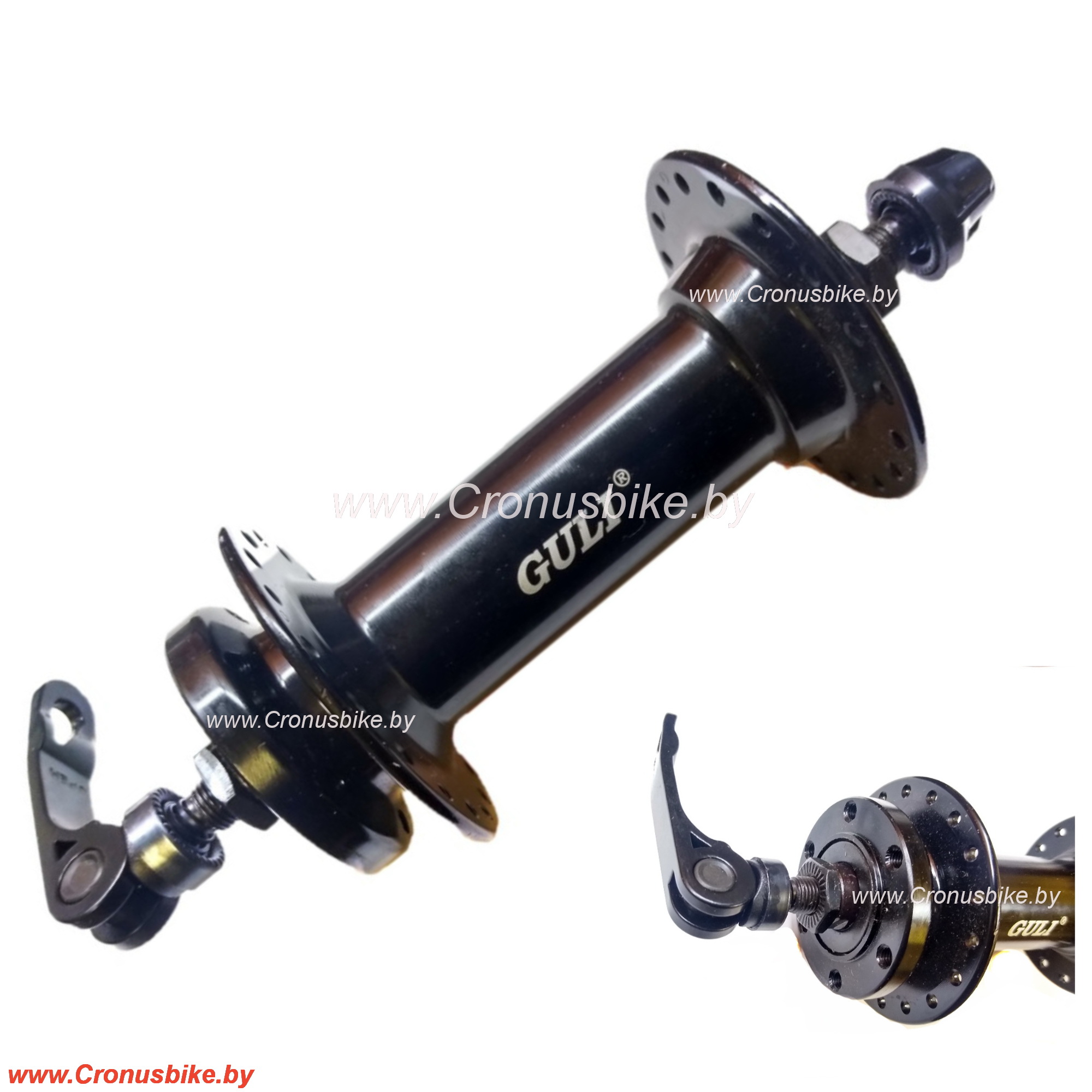 Запчасть * Втулка передняя ULINK FatBike (ФЭТбайк) FB 255-23 36Н диск., эксцентрик,  алюм. чёрн.