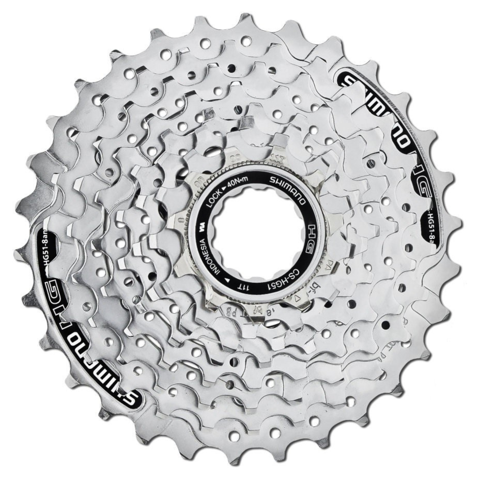 Запчасть Shimano Кассета Shimano, HG51, 8ск, 11-30, никелированная