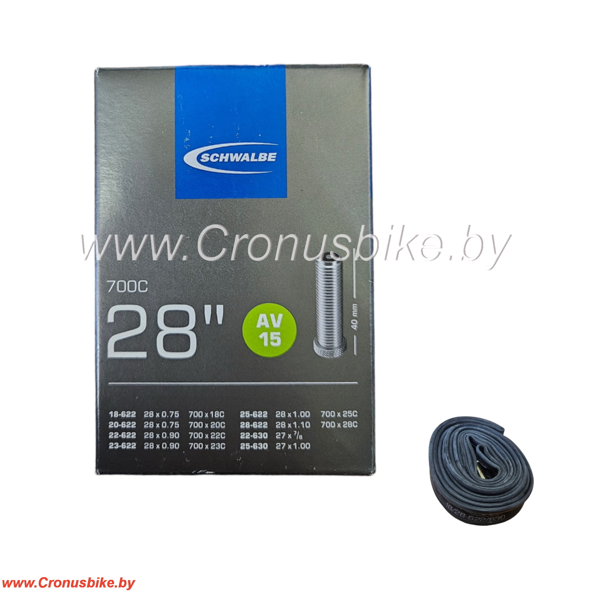Запчасть Schwalbe Камера Schwalbe 18/28-622/635 (700 x 23 / 28C) AV40 (Auto)
