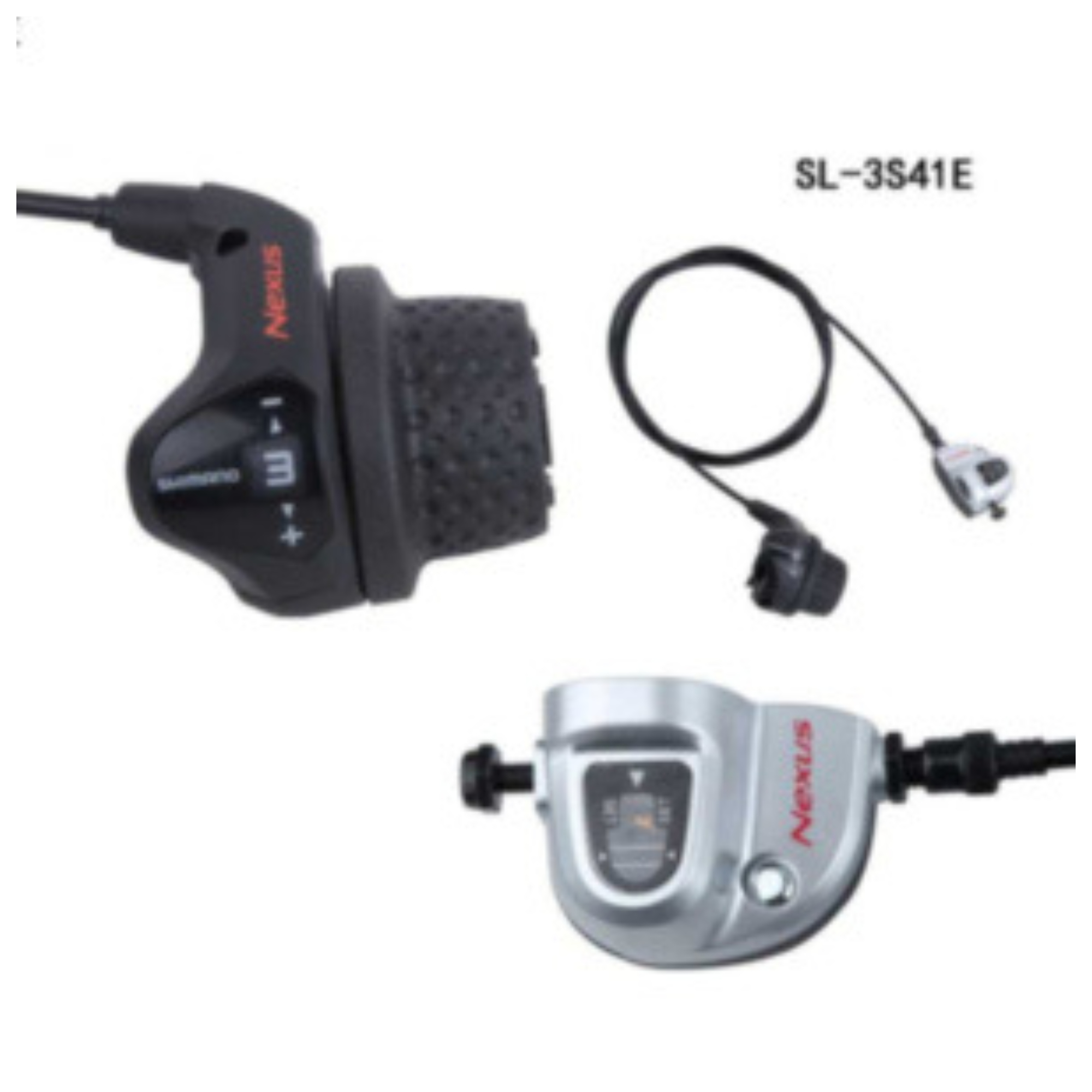 Запчасть Shimano Шифтер Shimano Nexus, 3S41E, 3ск., с bell crank 6, оплетк, 1700мм черн.