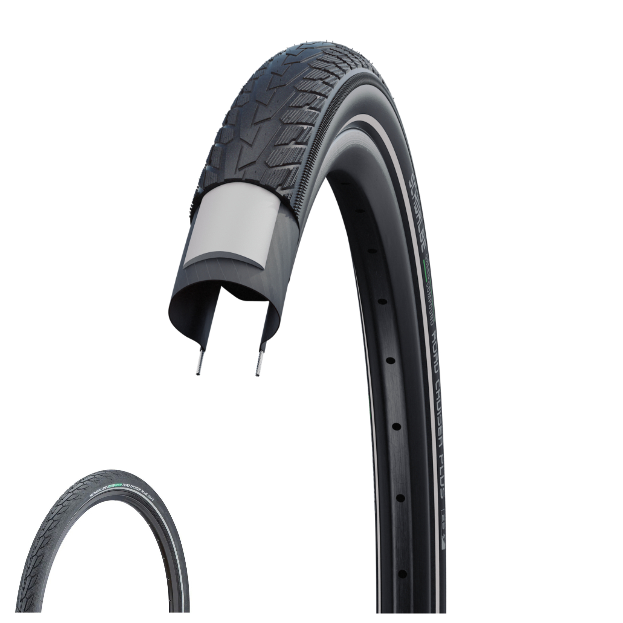 Запчасть Schwalbe Велопокрышка 26x1.75 (47-559) Schwalbe Reifen ROAD CRUISER PLUS PunctureGuard, TwinSkin