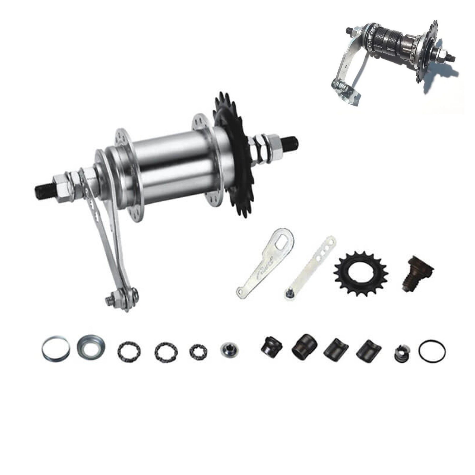 Запчасть * Втулка задняя тормозная в сборе MASTER, с корпусом, 14Gx36Hx19Т, ось 152мм, 1 скор. тормозн. (для дорожного велосипеда)